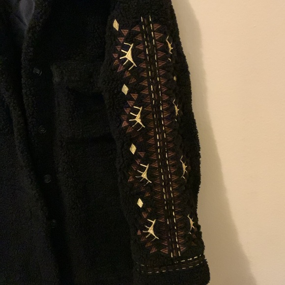 Free People x Driftwood Sheeba embroidered Sherpa jacket - Picture 4 of 16